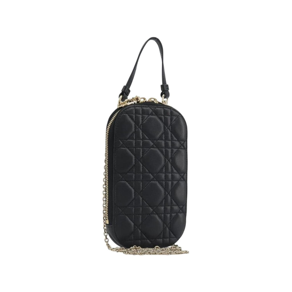 Christian Dior - Axelväska Lady Dior Phone Holder On Chain Läder - Svart