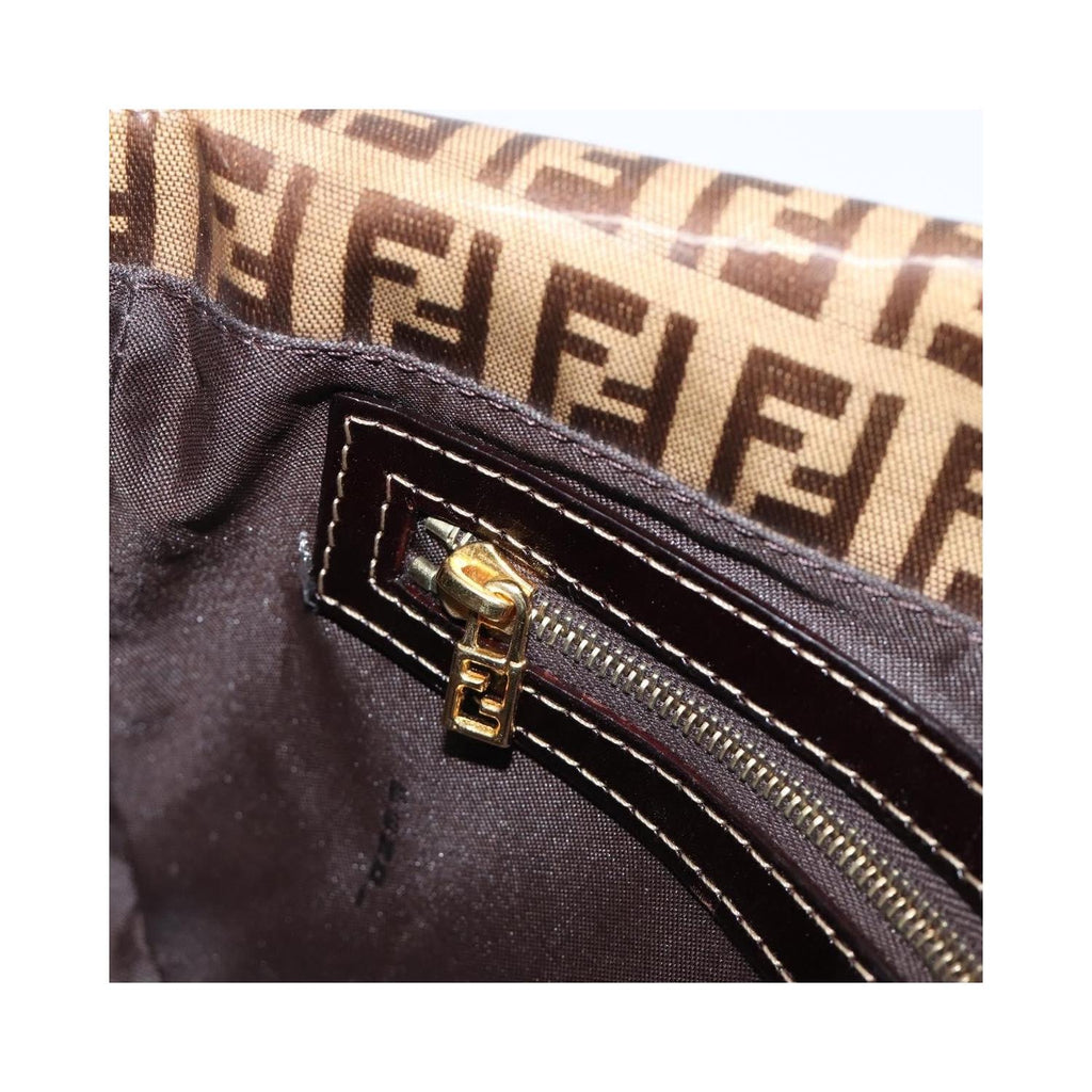 Fendi - Axelväska Mamma Baguette Medium Canvas - Beige