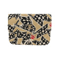 Chanel - Flap Card Holder On Chain Satin Axelremsväska - Beige