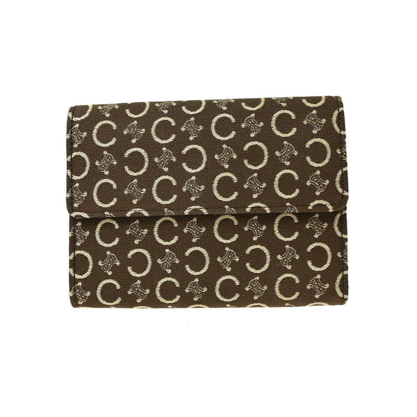 Celine - Portefeuille Trifold Toile - Marron