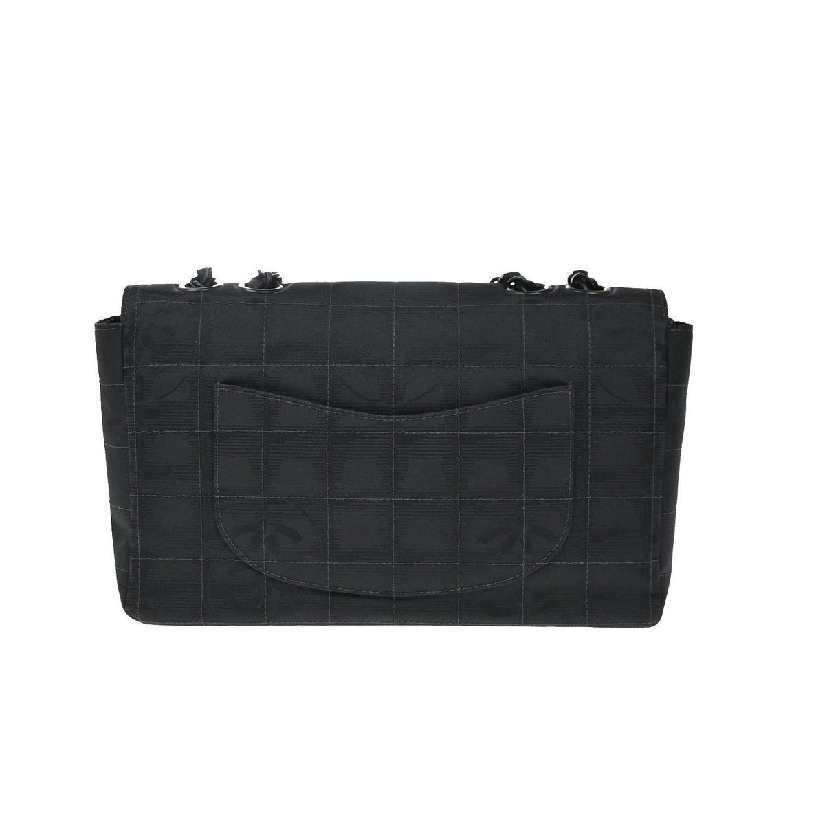 Chanel - Axelväska Travel Line Flap Medium Nylon - Svart