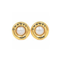 Chanel CC Hoop Clip-On Earrings Crystal Embellished Metal Product Image