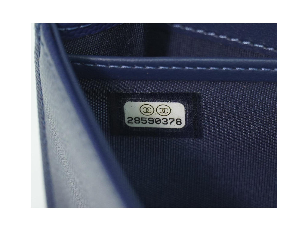 Chanel - Plånbok Deauville Flap Wallet Long Läder - Marinblå