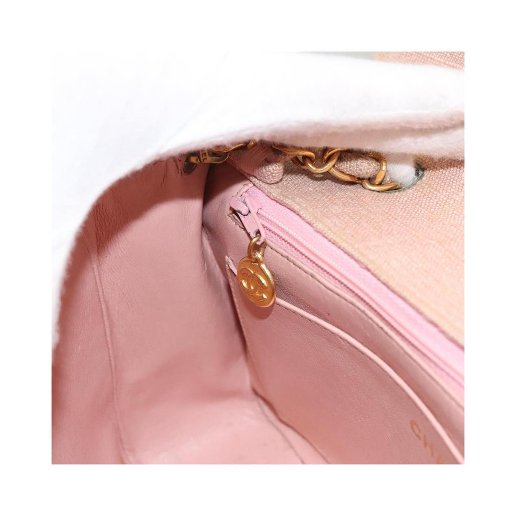 Chanel - Vintage Diana Flap Liten Axelremsväska i Canvas - Rosa