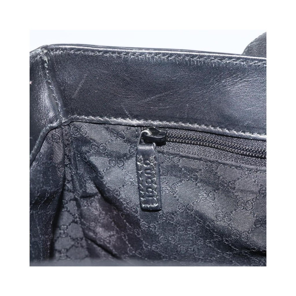 Gucci - Vintage Web Tote Lædershopper - Sort