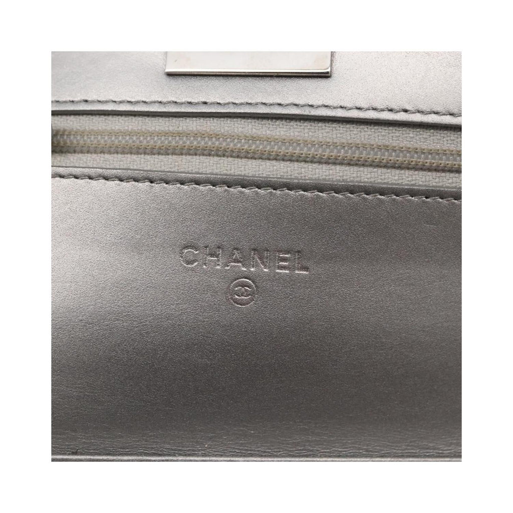Chanel - Axelremsväska Reissue 2.55 Wallet On Chain Läder - Silver