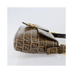 Fendi - Axelväska Mamma Baguette Medium Canvas - Beige