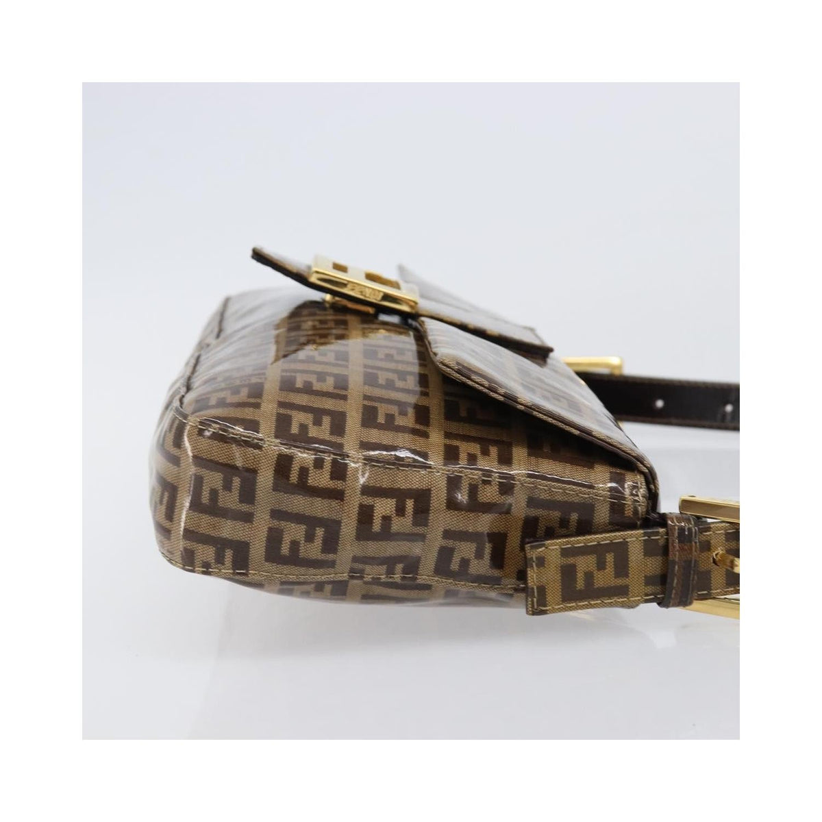 Fendi - Axelväska Mamma Baguette Medium Canvas - Beige
