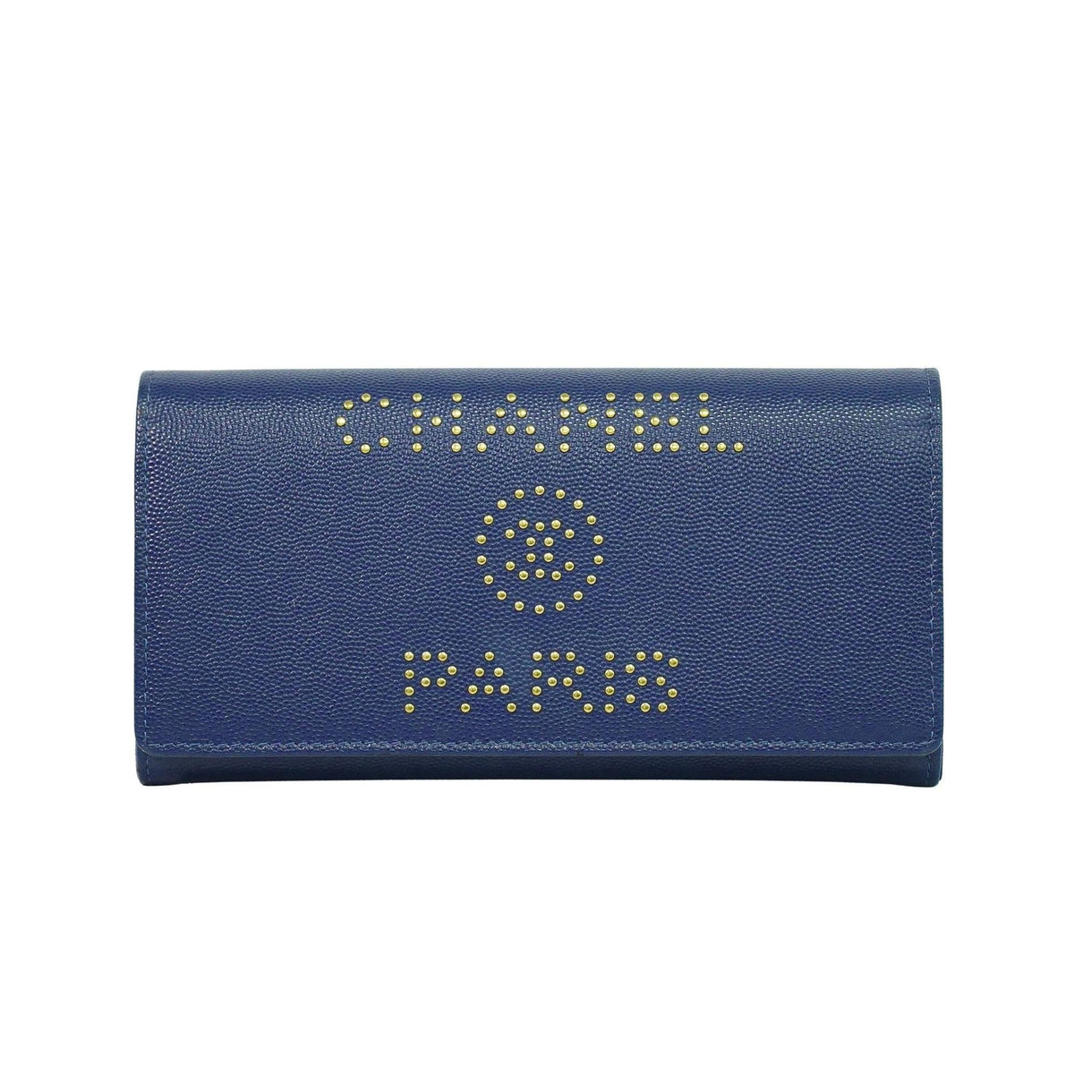 Chanel - Plånbok Deauville Flap Wallet Long Läder - Marinblå
