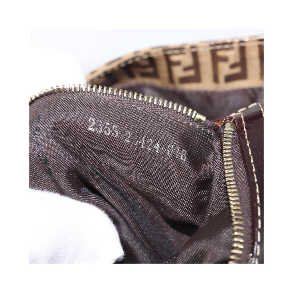 Fendi - Axelväska Mamma Baguette Medium Canvas - Beige