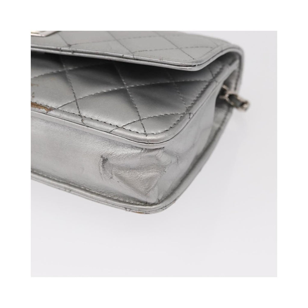 Chanel - Axelremsväska Reissue 2.55 Wallet On Chain Läder - Silver