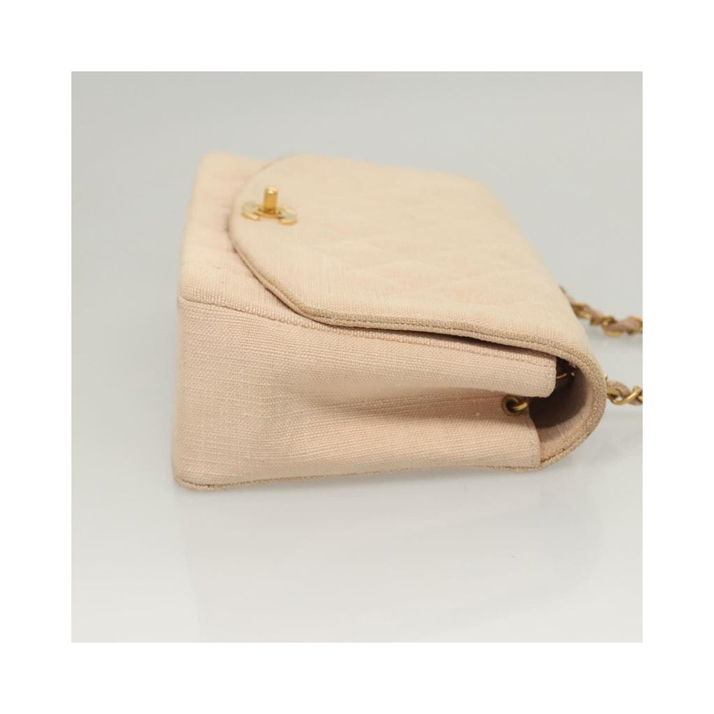 Chanel - Vintage Diana Flap Liten Axelremsväska i Canvas - Rosa