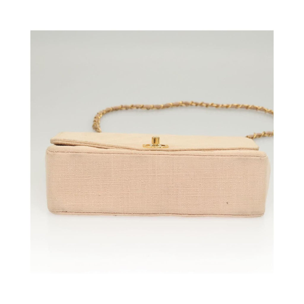 Chanel - Vintage Diana Flap Liten Axelremsväska i Canvas - Rosa