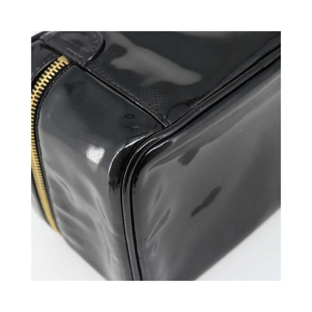 Chanel – Vintage-Handtasche Timeless Cosmetic Case Small Lackleder – Schwarz