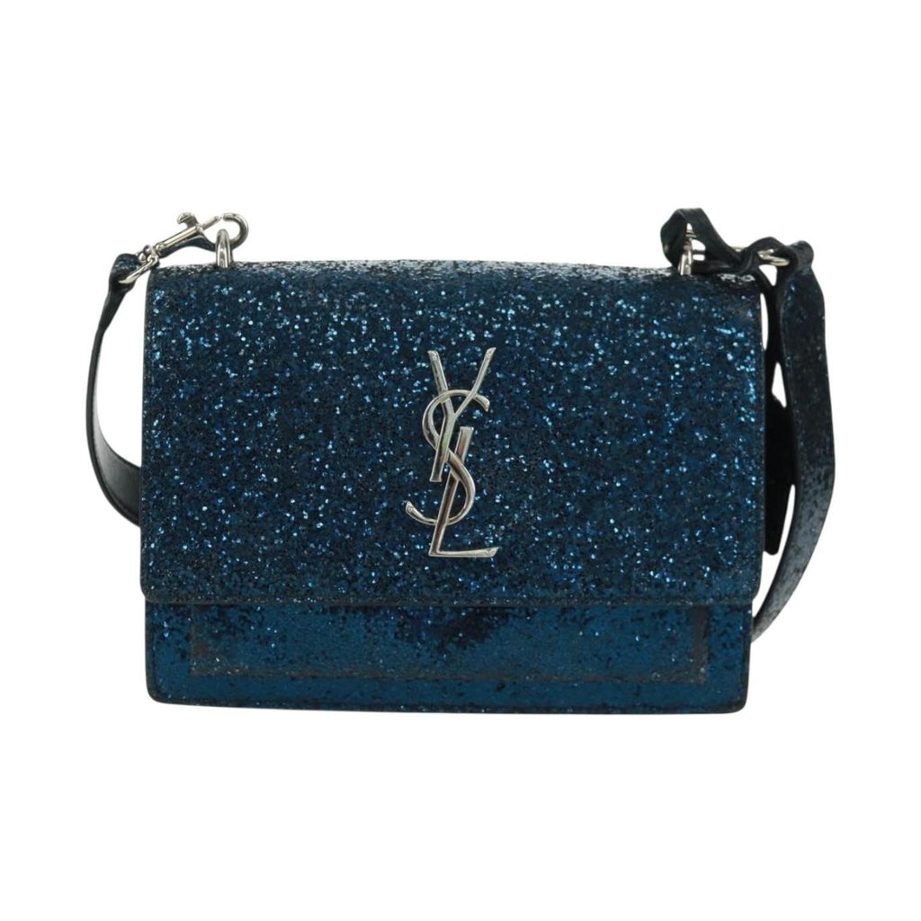 Saint Laurent Sunset Satchel Glitter Small