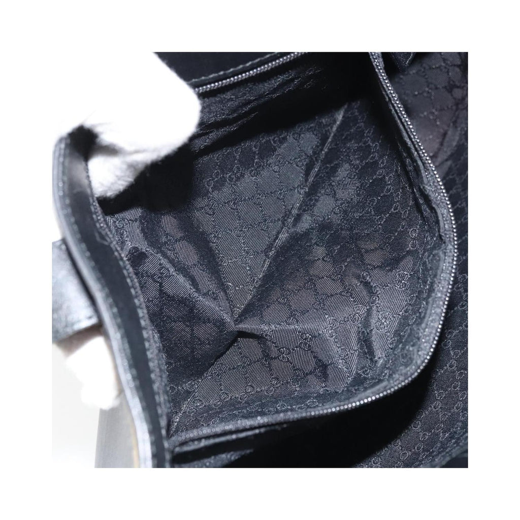 Gucci - Vintage Web Tote Lædershopper - Sort