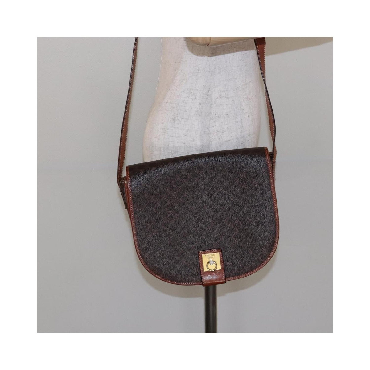 Celine - Axelremsväska Macadam Shoulder Bag Canvas - Brun