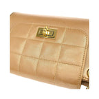 Chanel - Axelremsväska Mademoiselle Mini Läder - Brun