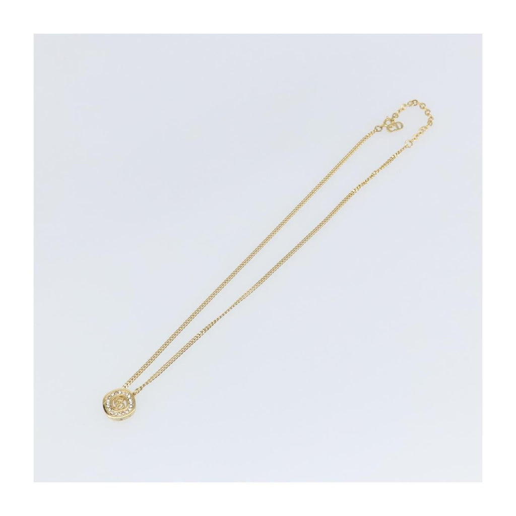 Christian Dior CD Pendant Necklace Metal and Crystals Product Image