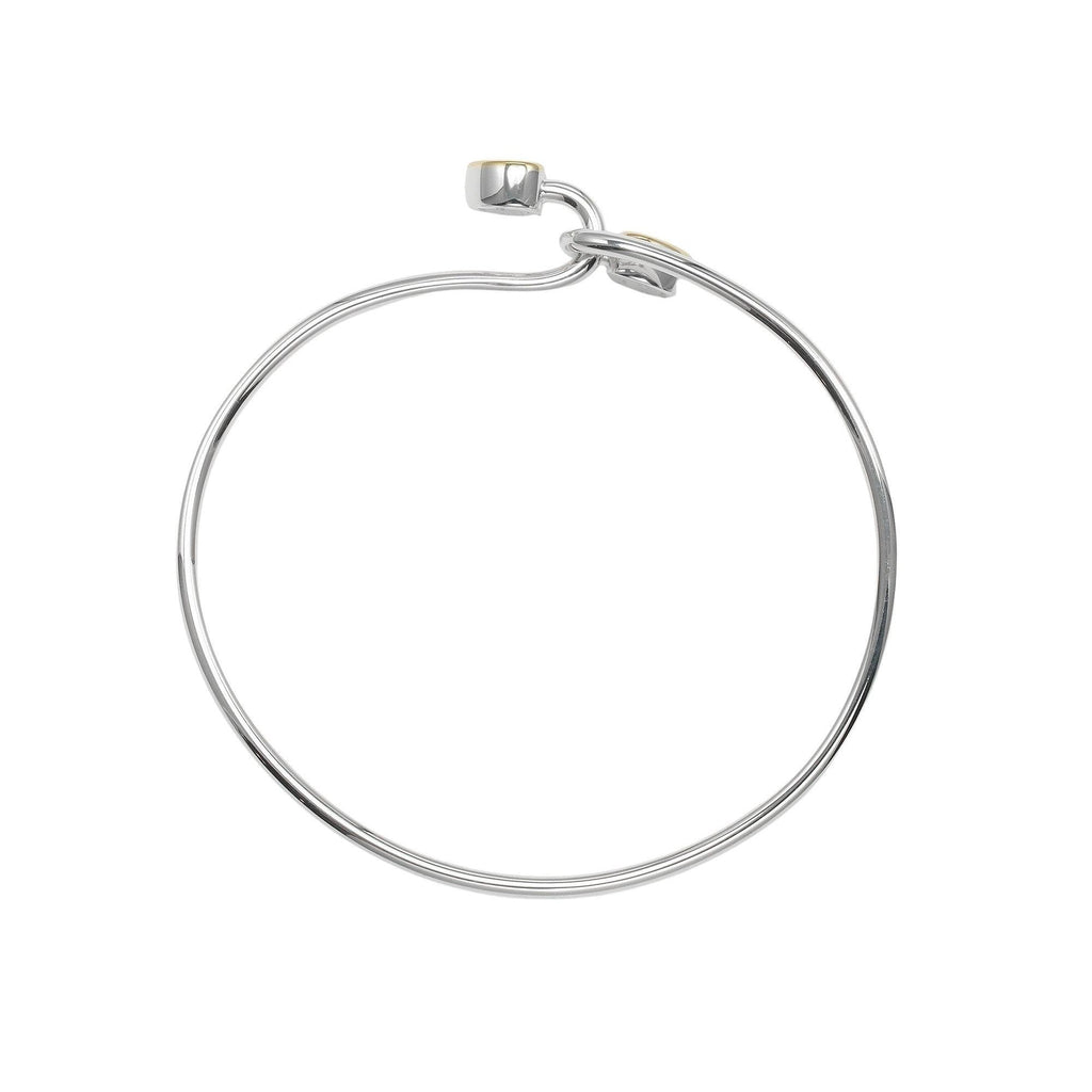 Tiffany & Co. – Bransoletka Double Heart Lock Bangle Bracelet Silver – Srebrna