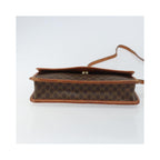 Celine - Borsa a spalla vintage Macadam con logo circolare in tela - Marrone