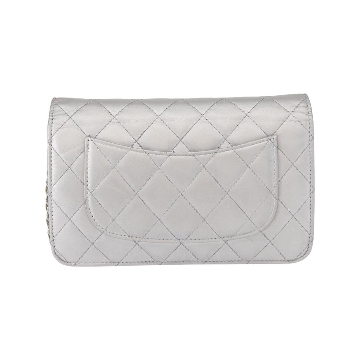 Chanel - Axelremsväska Reissue 2.55 Wallet On Chain Läder - Silver