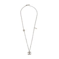 Chanel CC Chain Necklace Metal with Faux Pearls Product Image