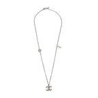 Chanel CC Chain Necklace Metal with Faux Pearls Product Image