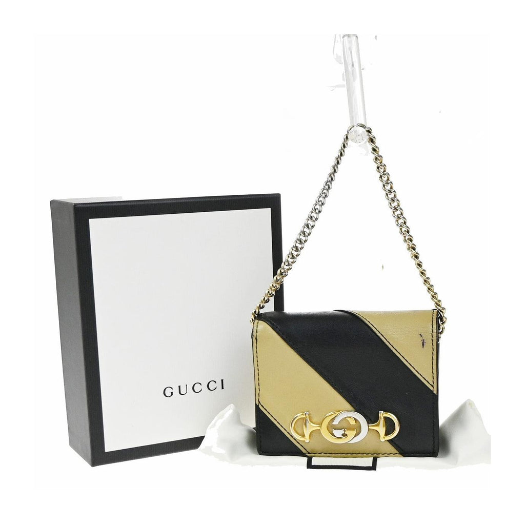 Gucci Zumi Chain Card Case Diagonal Quilted Leather Product Image