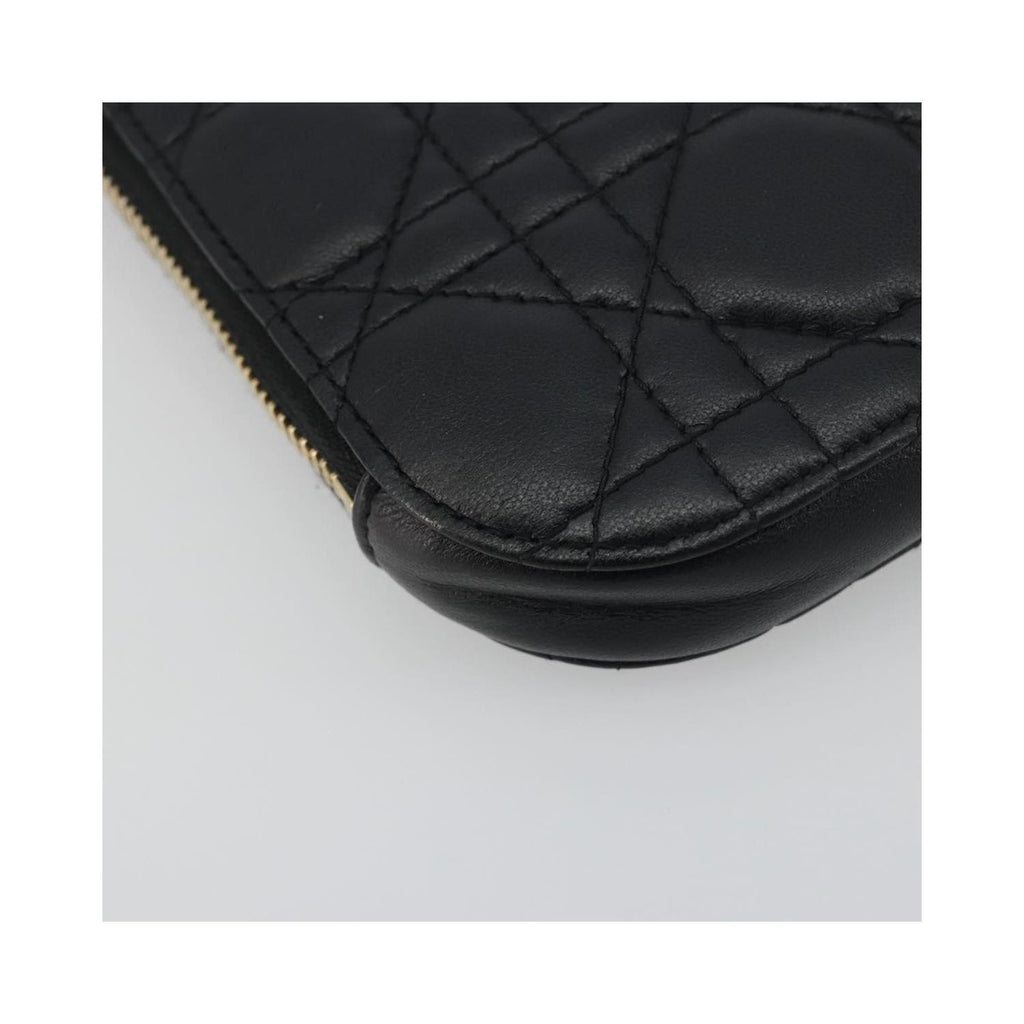 Christian Dior - Axelväska Lady Dior Phone Holder On Chain Läder - Svart