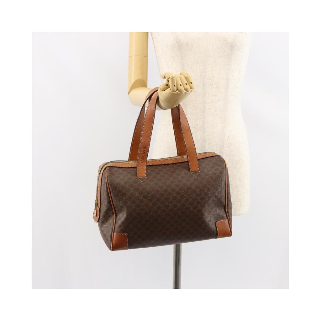 Celine – Torebka Na Ramię Macadam Handbag Z Płótna – Brązowa