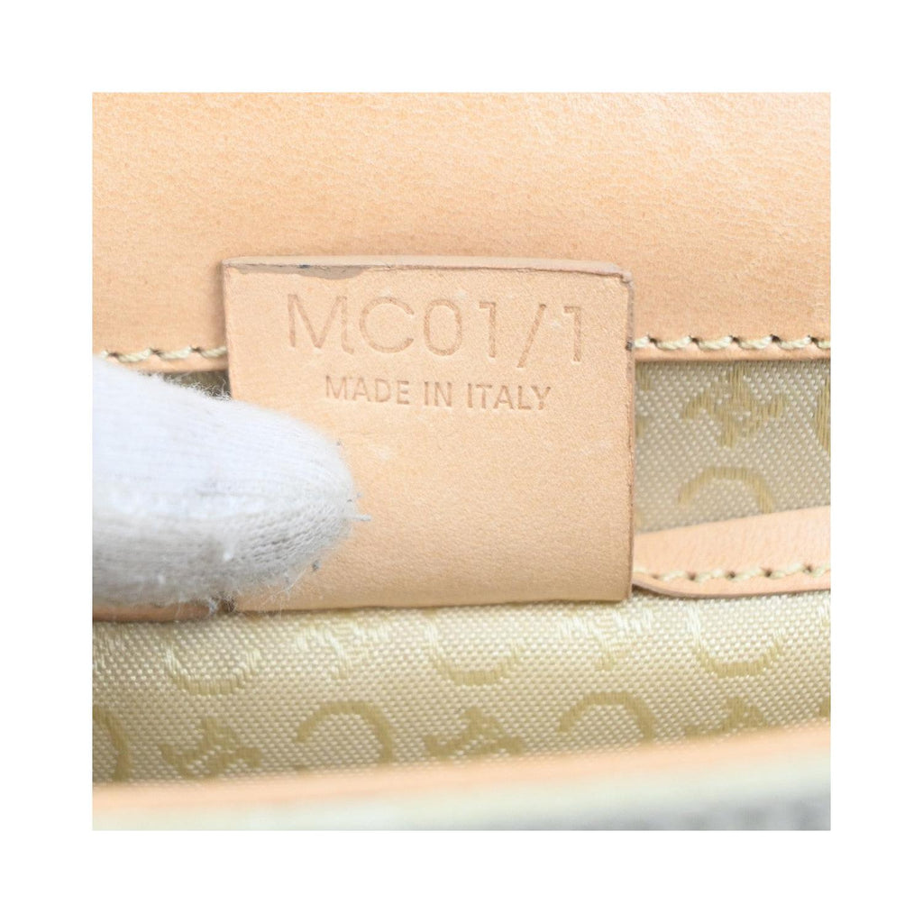 Celine - C Macadam Shoulder Pochette i mocka - Beige