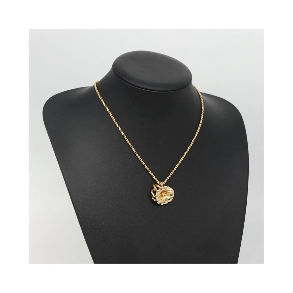 Christian Dior - Smycke Logo Flower Necklace Metall - Guld