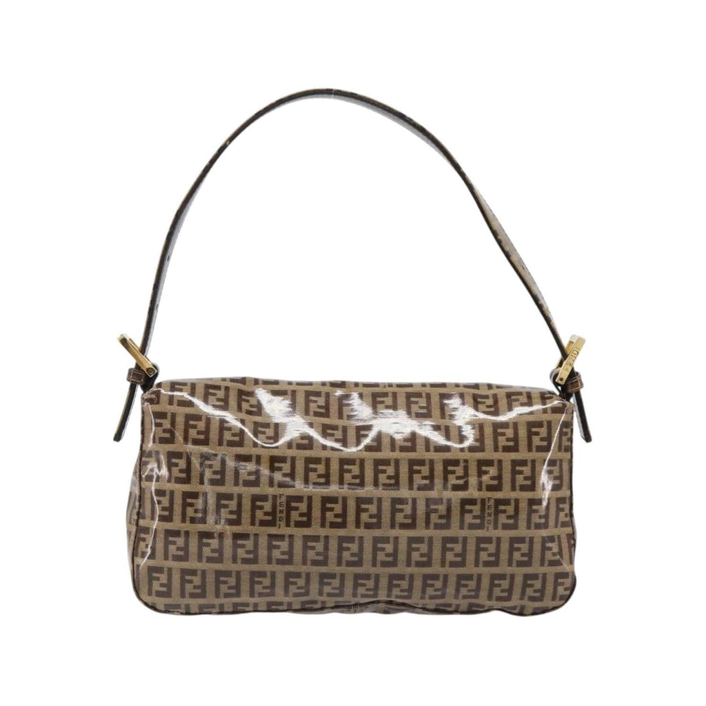 Fendi - Axelväska Mamma Baguette Medium Canvas - Beige