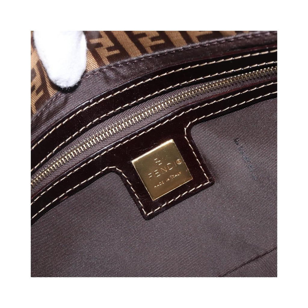 Fendi - Axelväska Mamma Baguette Medium Canvas - Beige