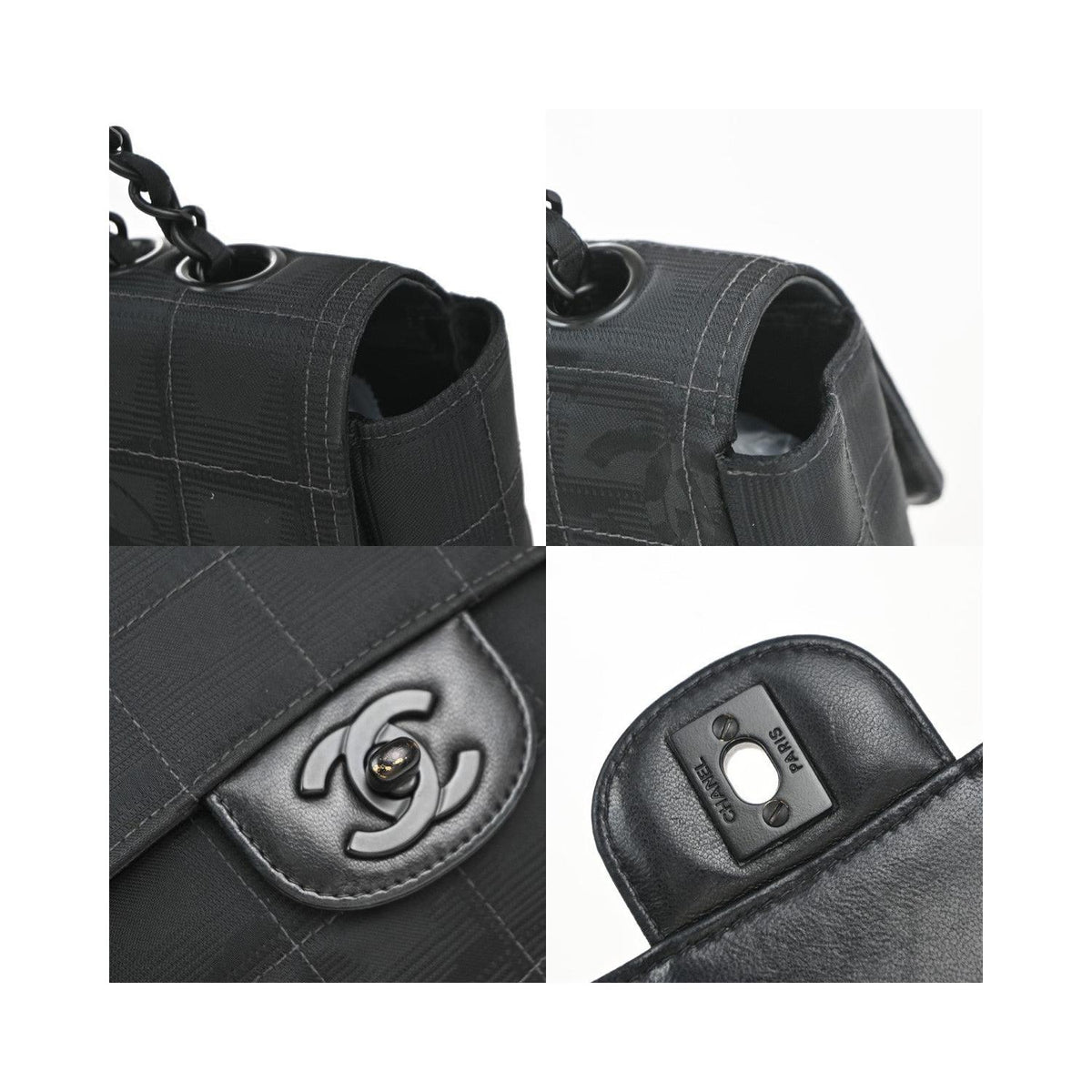 Chanel - Axelväska Travel Line Flap Medium Nylon - Svart