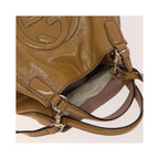Gucci - Axelremsväska Soho Convertible Shoulder Bag Small Lackläder - Beige
