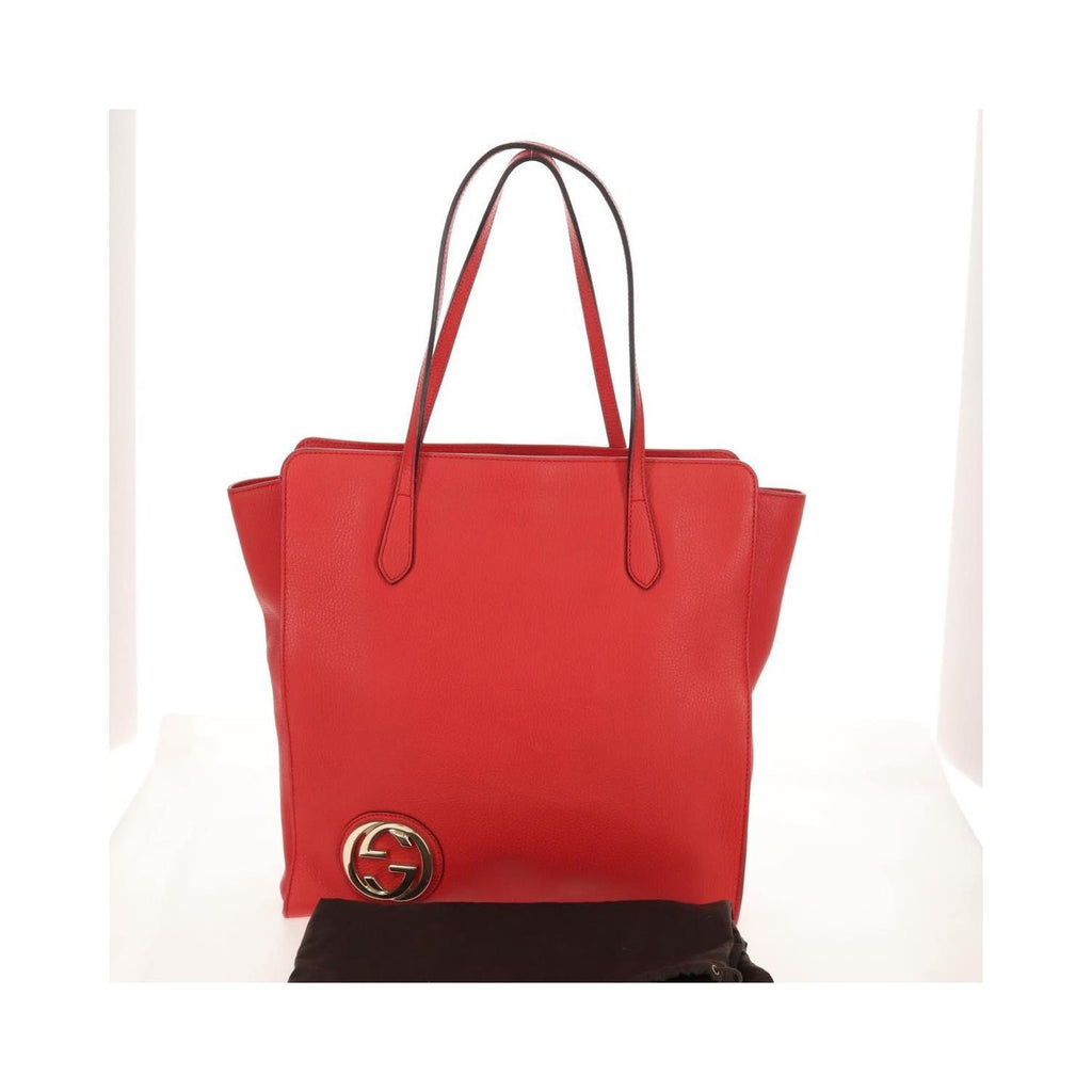 Gucci - Borsa shopper Grand Prix Interlocking GG grande in pelle - Rossa