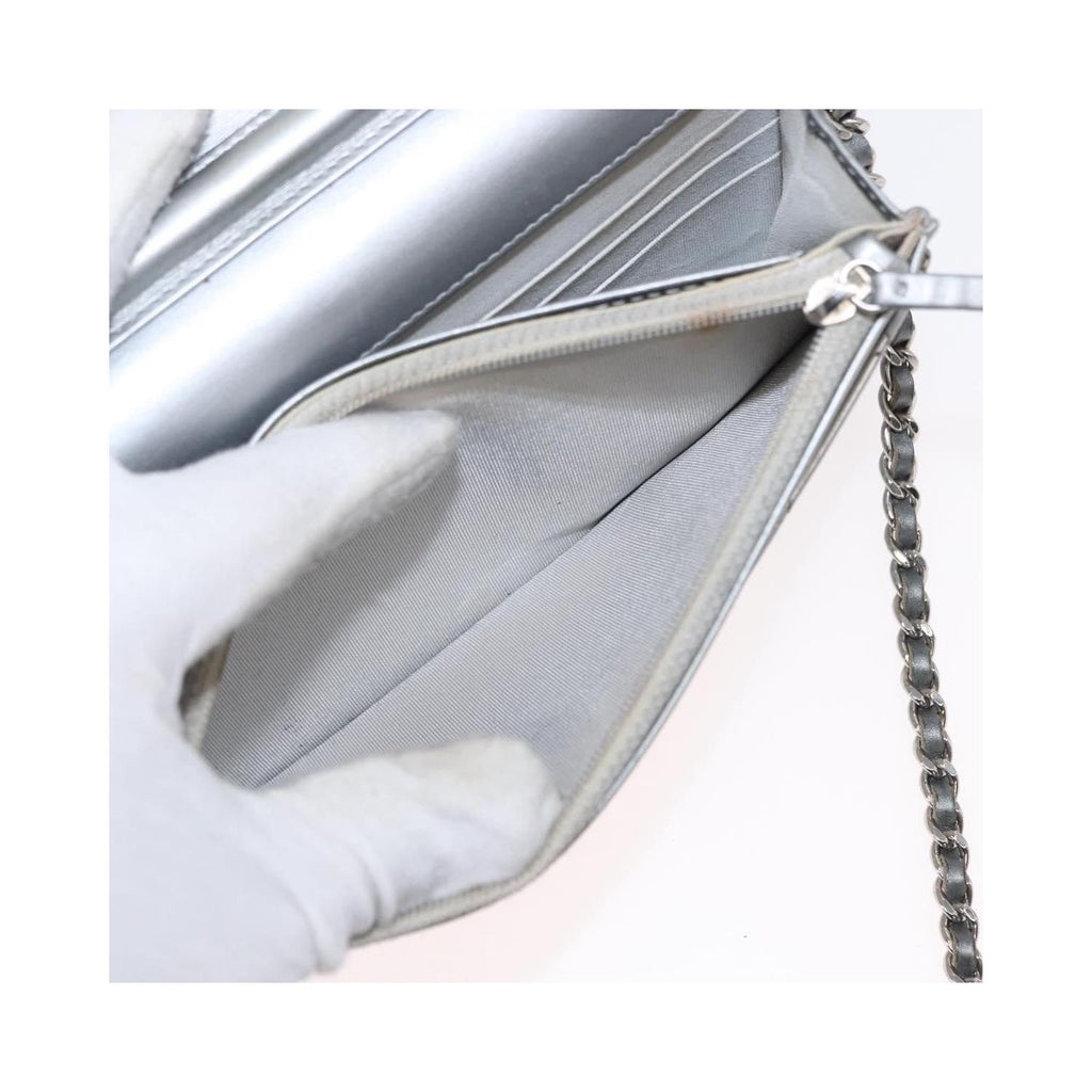 Chanel - Axelremsväska Reissue 2.55 Wallet On Chain Läder - Silver