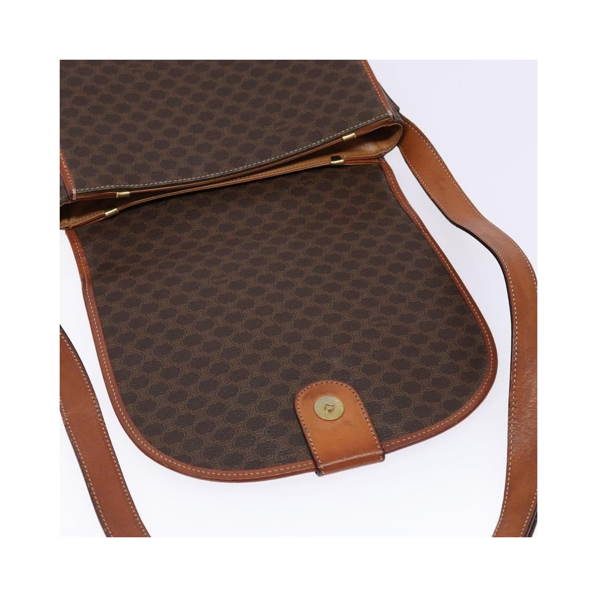 Celine - Axelremsväska Macadam Shoulder Bag Canvas - Brun