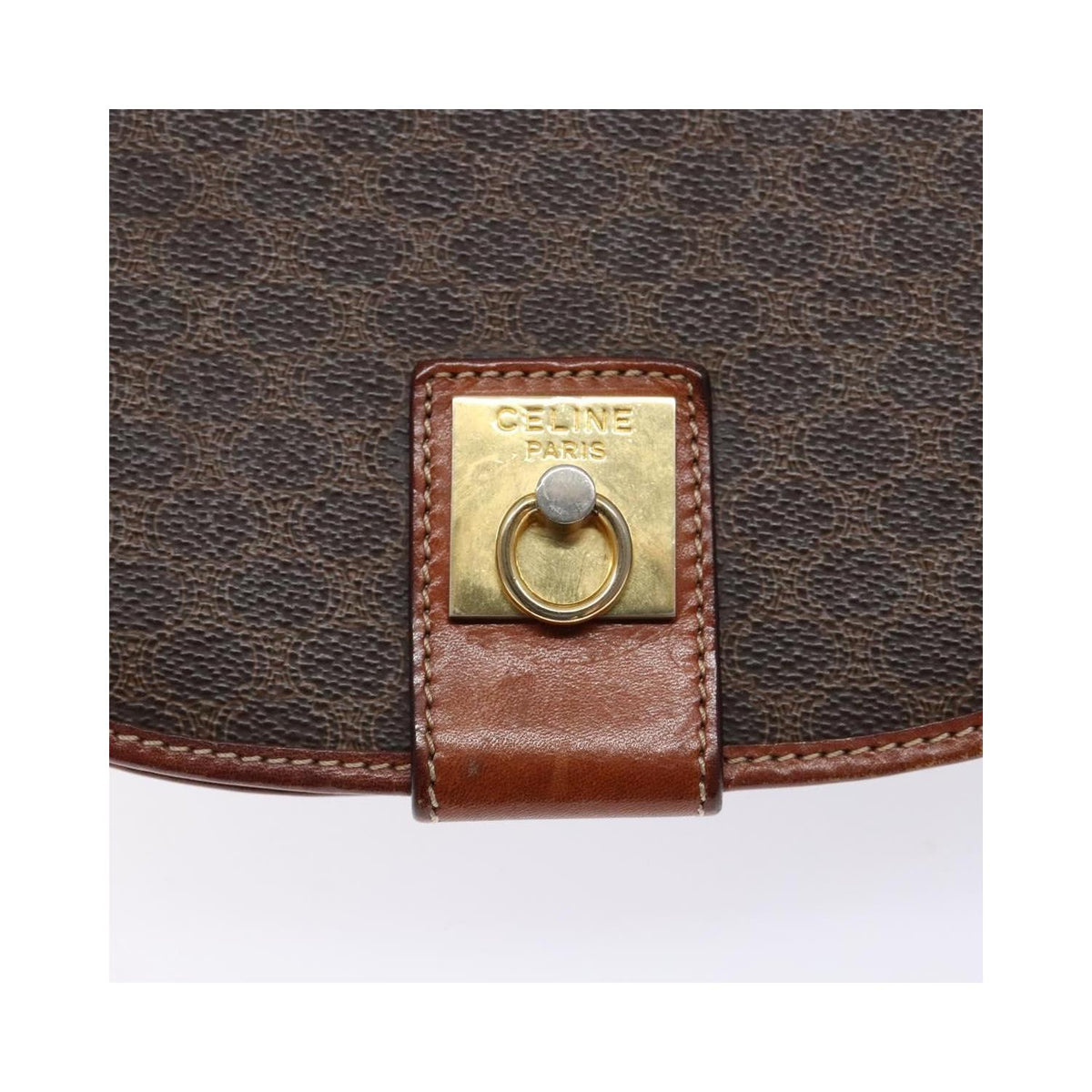 Celine - Axelremsväska Macadam Shoulder Bag Canvas - Brun