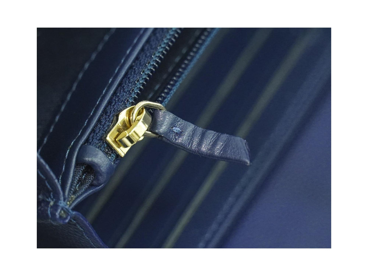 Chanel - Plånbok Deauville Flap Wallet Long Läder - Marinblå