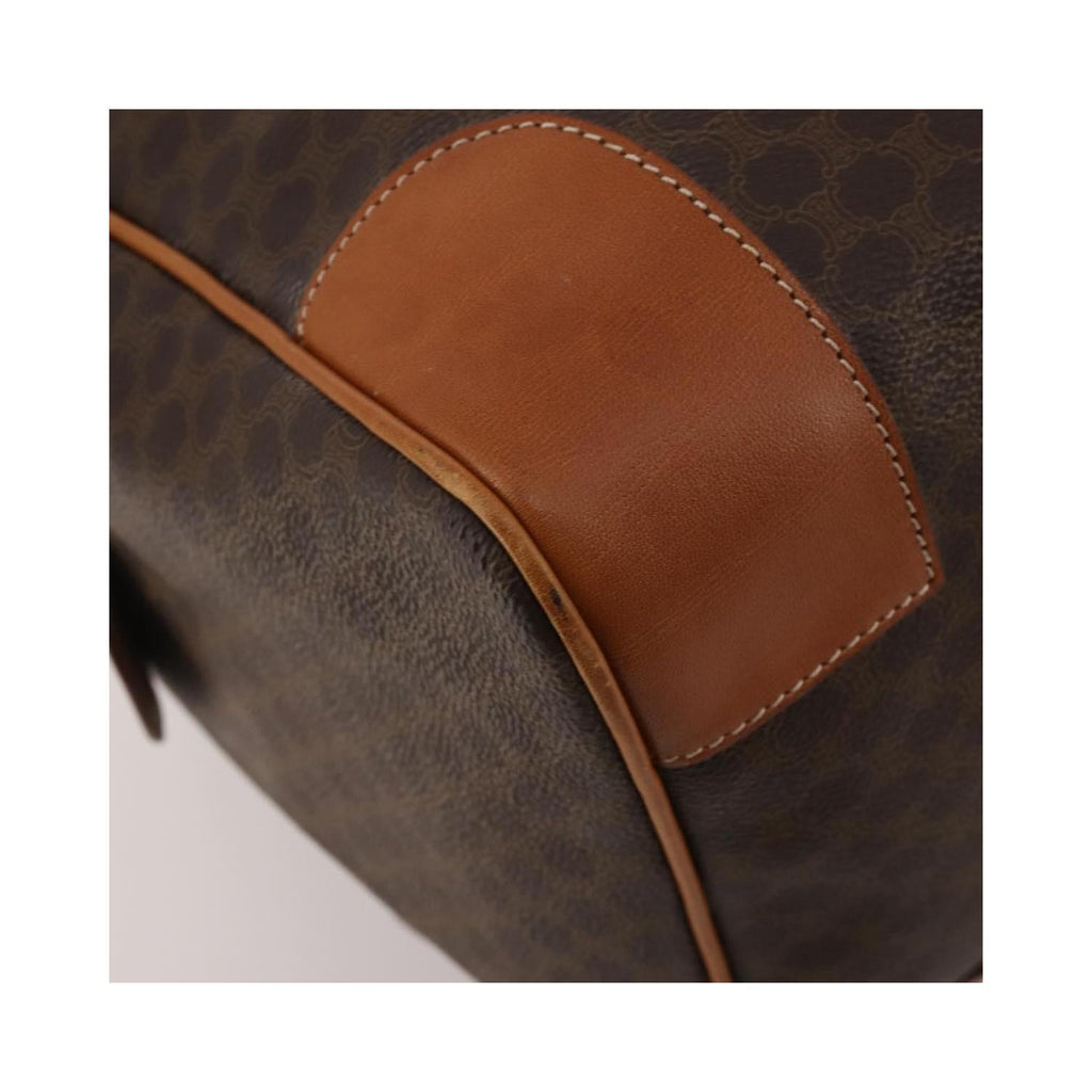 Celine - Boston Stor Handväska I PVC - Brun