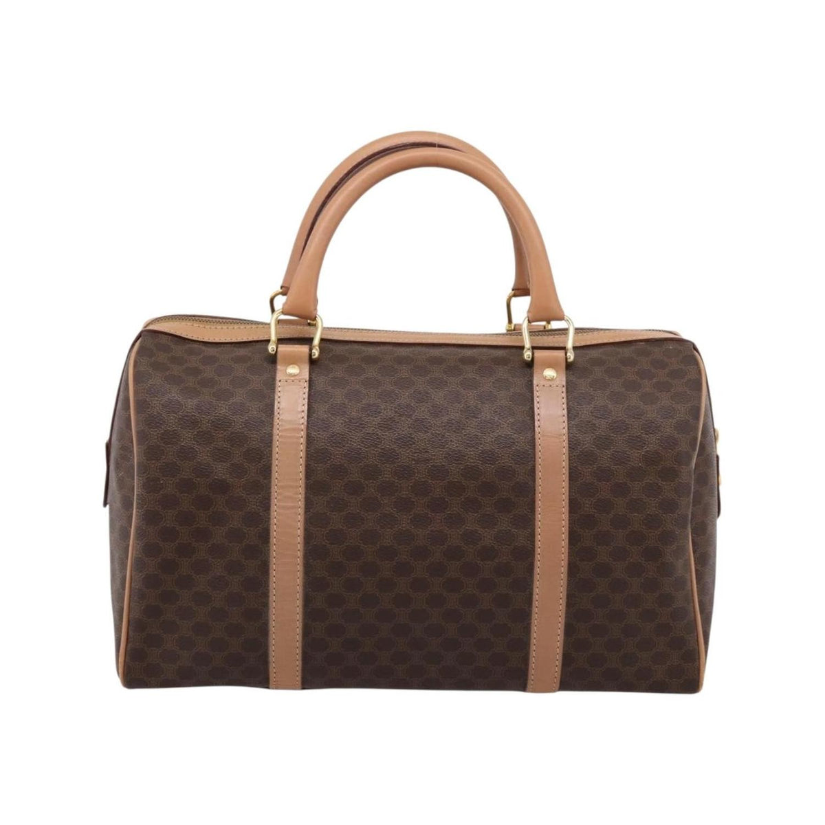 Celine - Torebka Do Ręki Vintage Macadam Boston Pvc - Brązowa