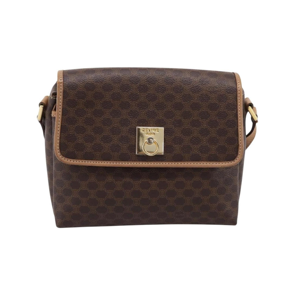 Celine - Macadam Medium Skuldertaske i Lærred - Brun