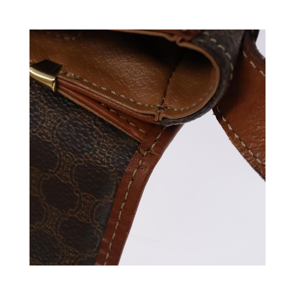 Celine - Axelremsväska Macadam Shoulder Bag Canvas - Brun