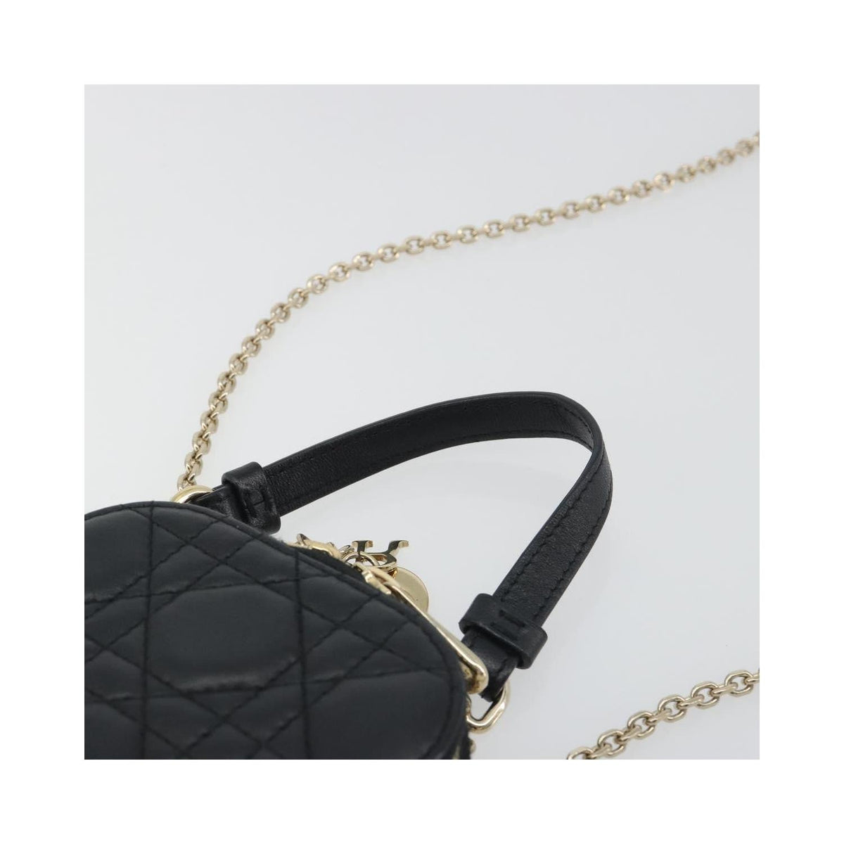 Christian Dior - Axelväska Lady Dior Phone Holder On Chain Läder - Svart