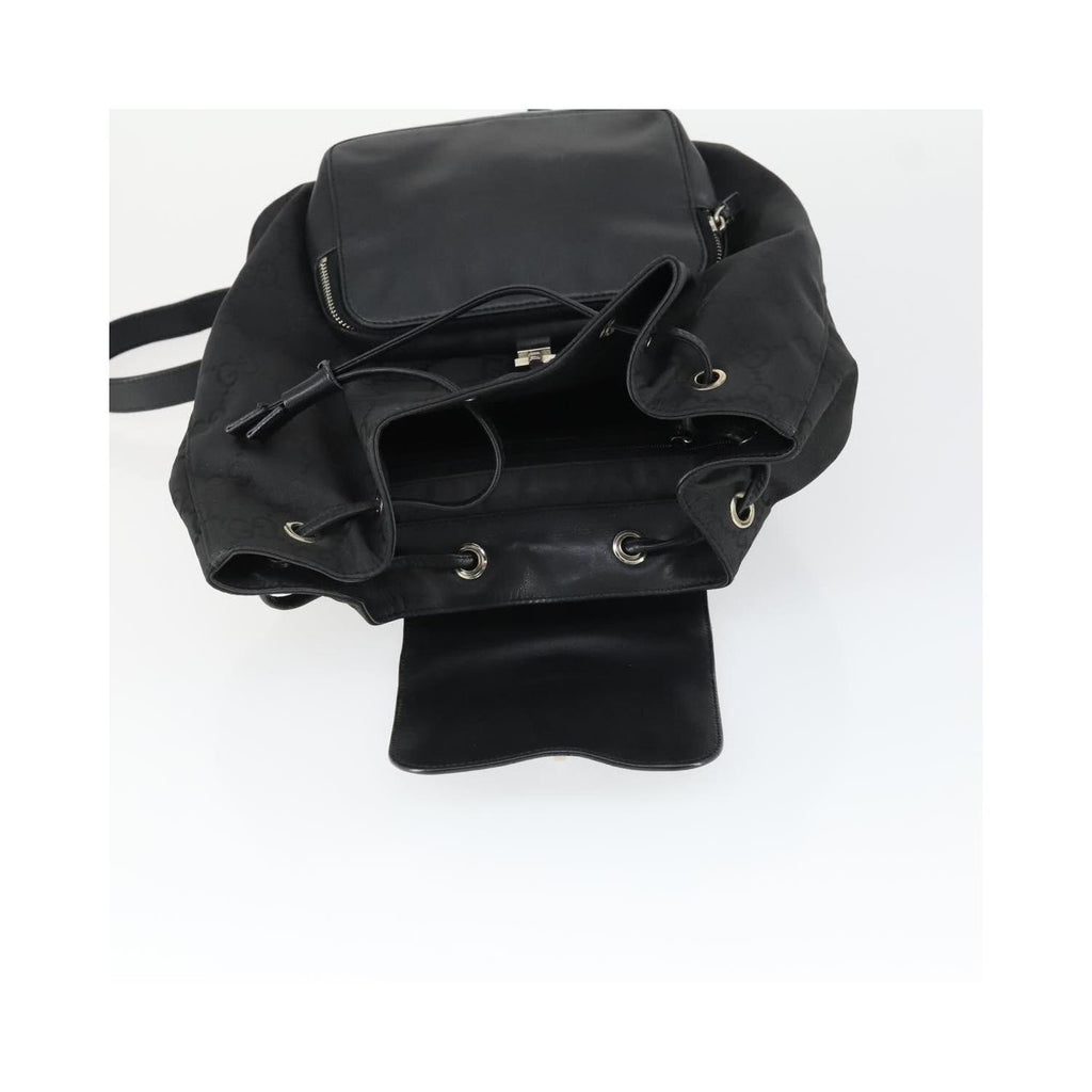 Gucci - Vintage Jackie Backpack Medium Rygsæk I Kanvas - Sort