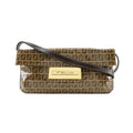 Fendi - Zucchino Mamma Baguette Plastic Axelremsväska - Brun