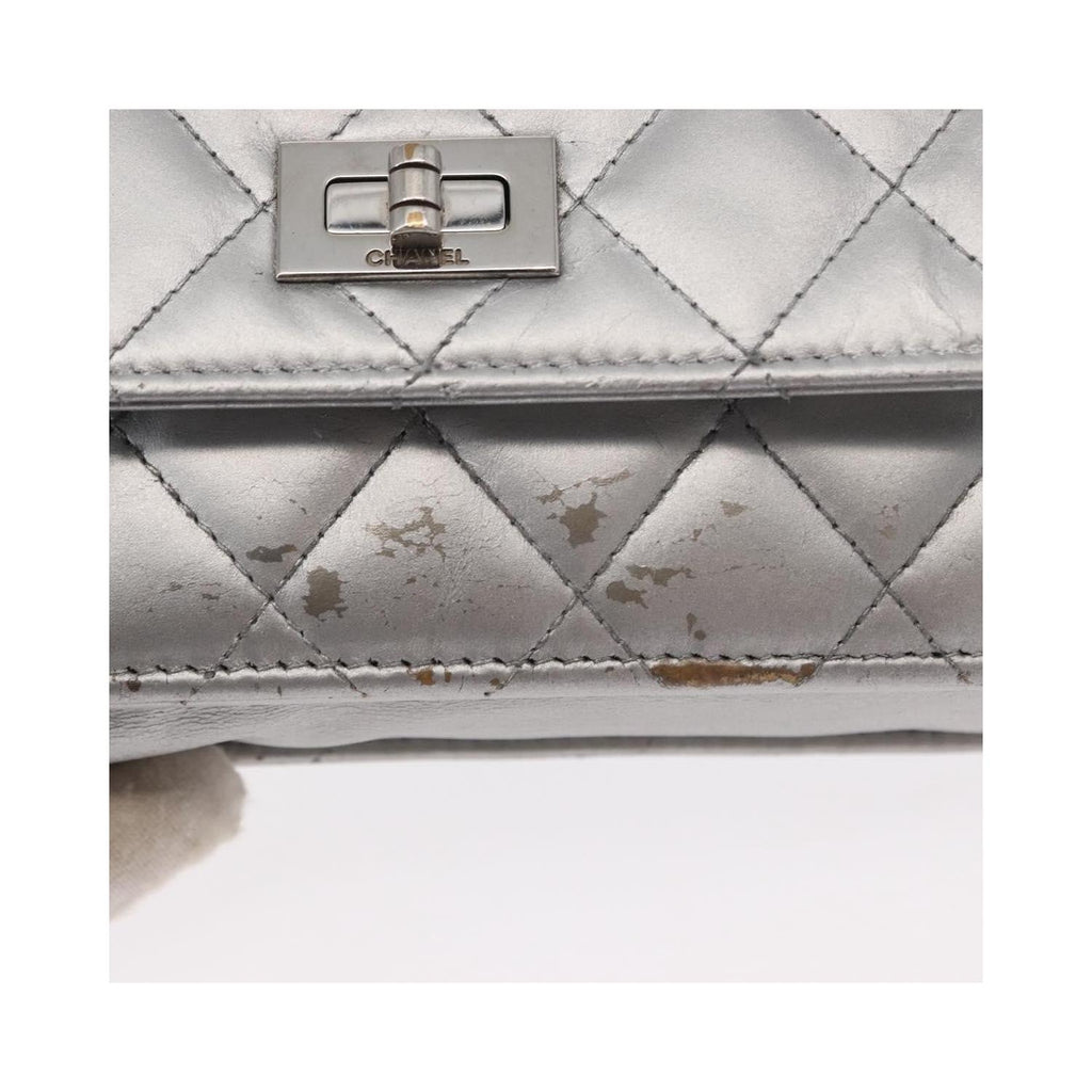 Chanel - Axelremsväska Reissue 2.55 Wallet On Chain Läder - Silver